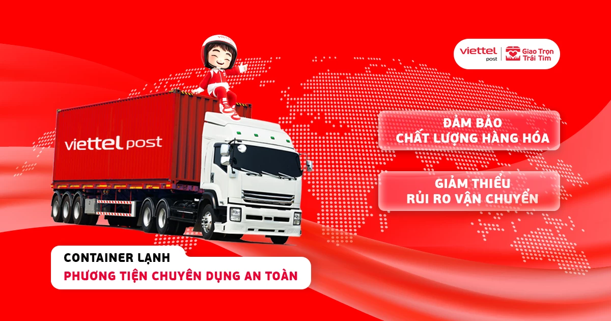 Hàng hóa được xếp gọn gàng, tối ưu không gian bên trong container 40 feet