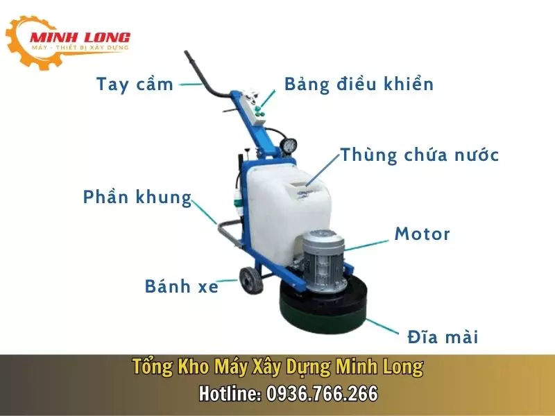 Cấu tạo của máy mài bê tông