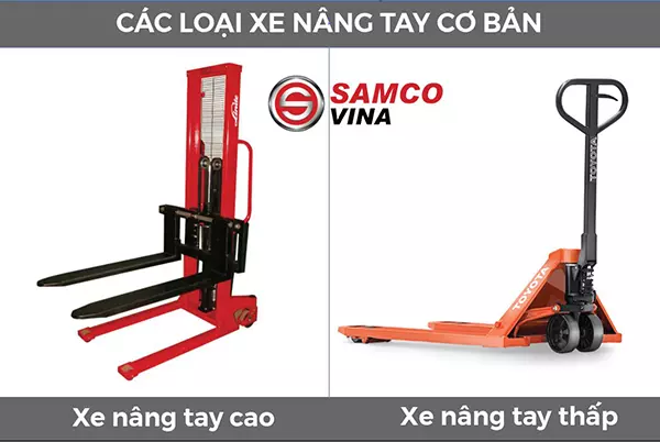 Các loại xe nâng thủy lực bằng tay