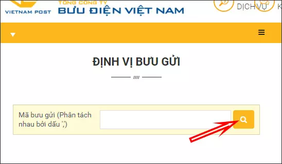 Nhập mã vận đơn Vietnam Post để tra cứu