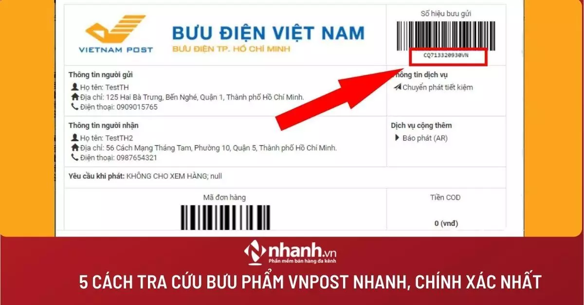 Tra cứu bưu phẩm VNPost qua website